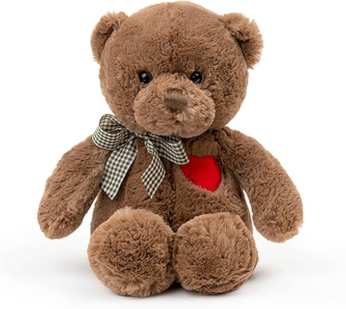 Adorlynetty 11.4” Small Teddy Bear with Heart Cute Brown Teddy Bear Stuffed Animals Soft Stuffe... | Amazon (US)
