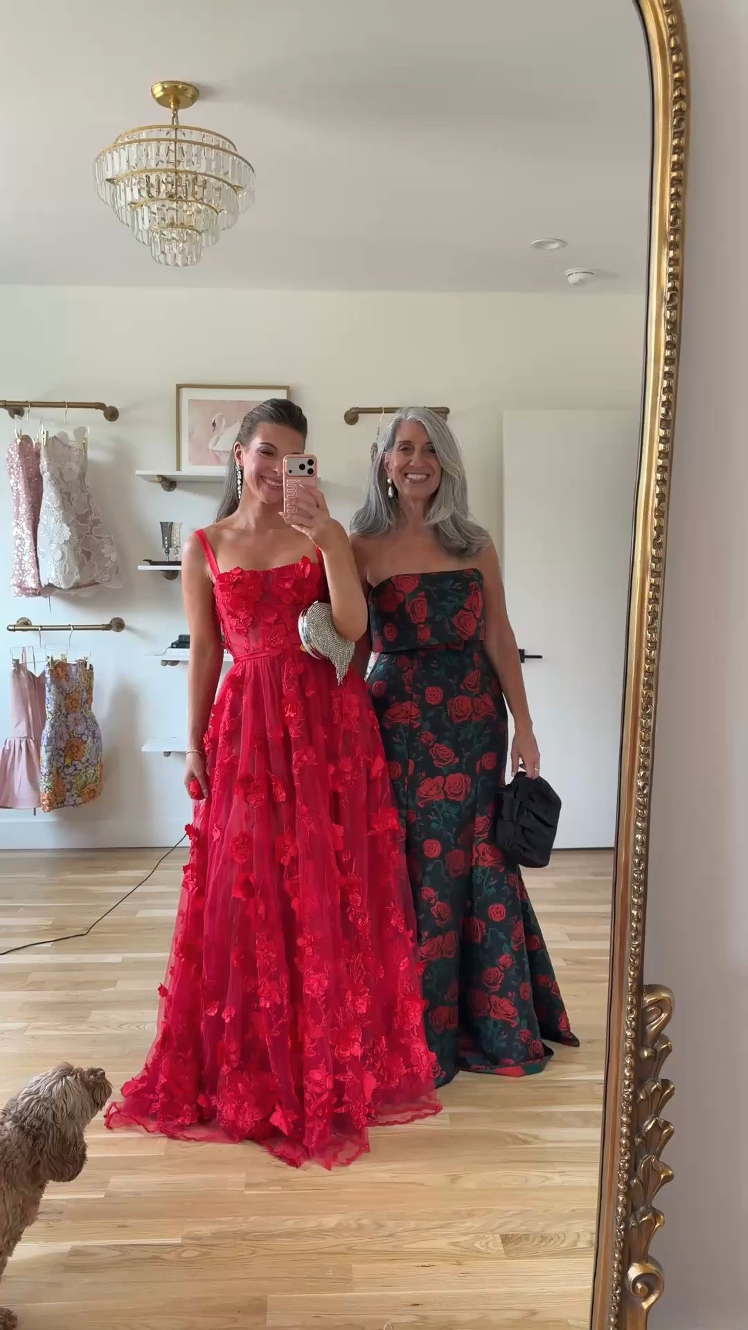 red gown with floral appliqués, spaghetti straps, and a full skirt, black rose print  strapless gown and a fitted mermaid silhouette mom and me formal wedding guest and mother of the bride dresses 🌹

Mac duggal code: emerson10
Revolve code: tulip
Lulus code: emerson20

I’m 5’4” and wearing my usual small/2 in most

mom is 5’4” and wears a medium/6

summer wedding guest dresses, wedding guest dresses, cocktail dresses, semi-formal dresses, black tie wedding guest dresses, destination wedding guest dresses, garden party dresses, wedding guest outfit ideas, mom & me outfits, mom & me dresses, matching outfits, mother daughter outfits, family photo outfits, wedding guest dresses, mother of the bride, mother of the groom, wedding guest outfit ideas

#LTKWedding #LTKSeasonal #LTKootd
