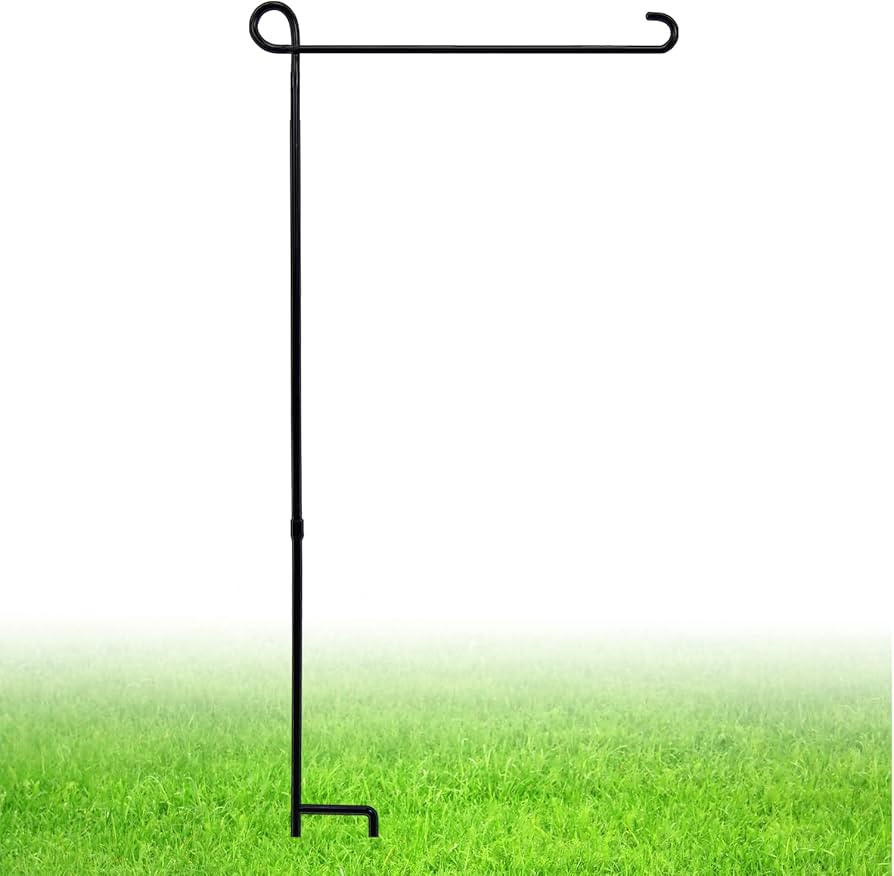 Garden Flag Stand, Thickened Pole Sturdy Straight Premium Metal Yard Flag Holder Weather-Proof Fl... | Amazon (US)