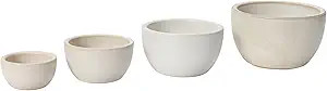 Bloomingville Stoneware Nesting Bowls, White Reactive Glaze, Set of 4, 4" L x 4" W x 3" H | Amazon (US)