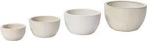 Bloomingville Stoneware Nesting Bowls, White Reactive Glaze, Set of 4, 4" L x 4" W x 3" H | Amazon (US)