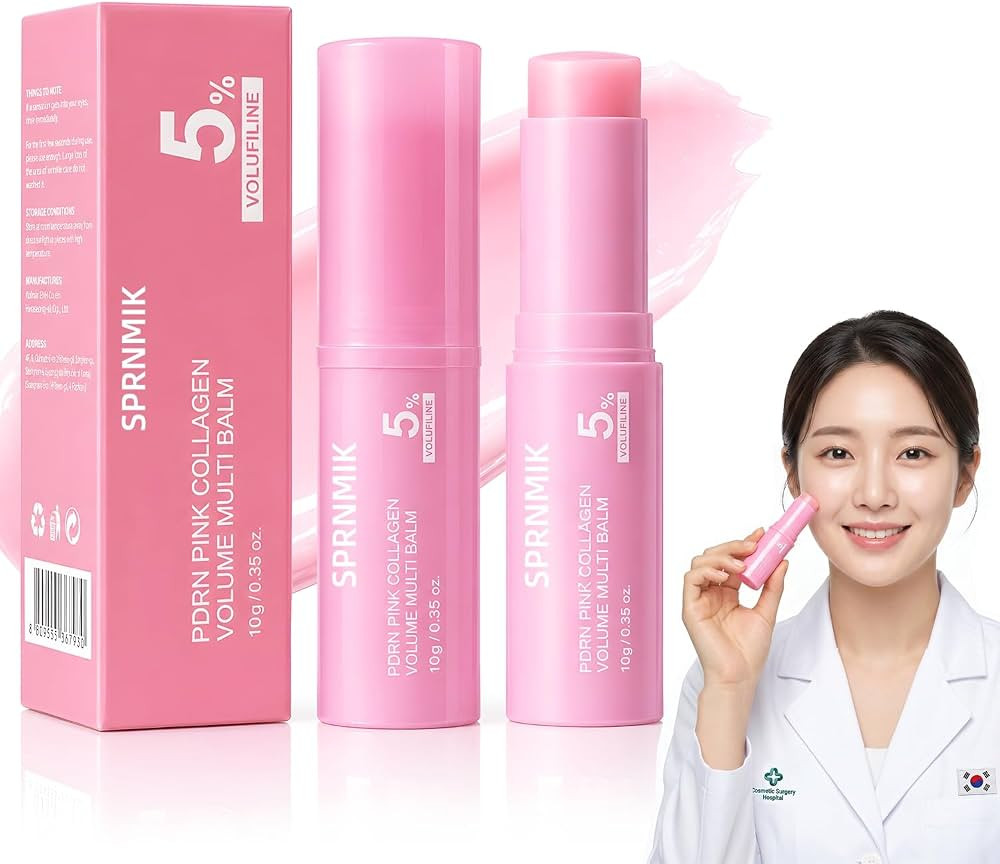 PDRN Pink Collagen Volume Multi Balm Stick, K-Beauty Skin Booster with Volufiline, Multi-use Care... | Amazon (US)