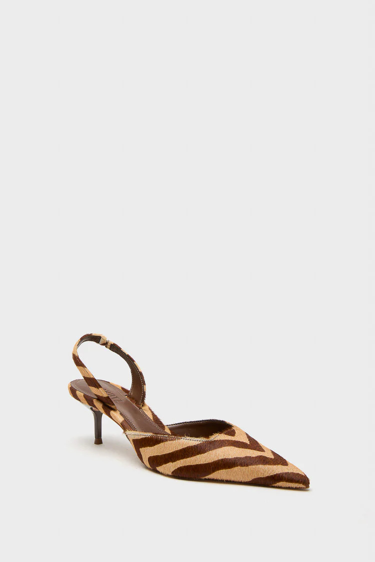 Natural Zebra Paola Mid Heels | Tuckernuck (US)