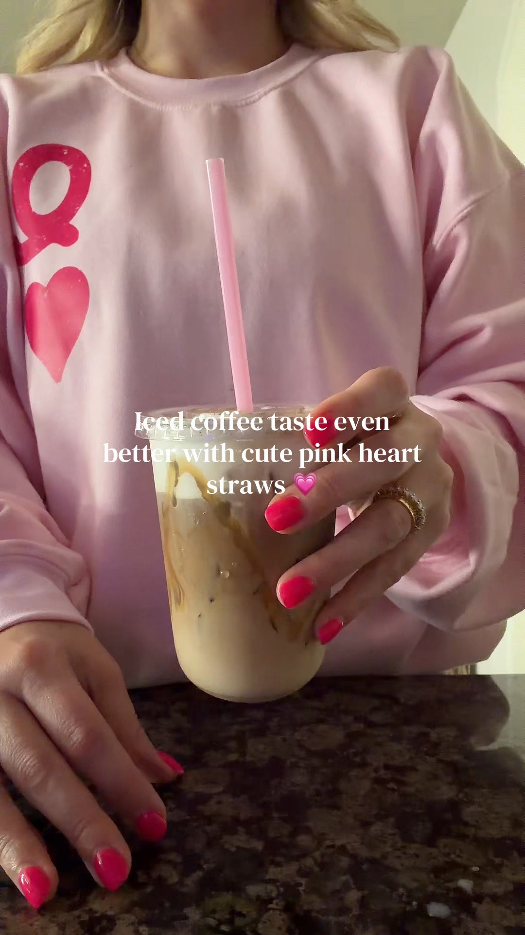 Cute pink heart straw cups! 
OOTD 

#LTKValentine #LTKootd