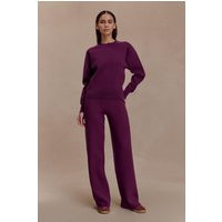 Lauren Knit Trouser / Plum | MESHKI | M | MESHKI US