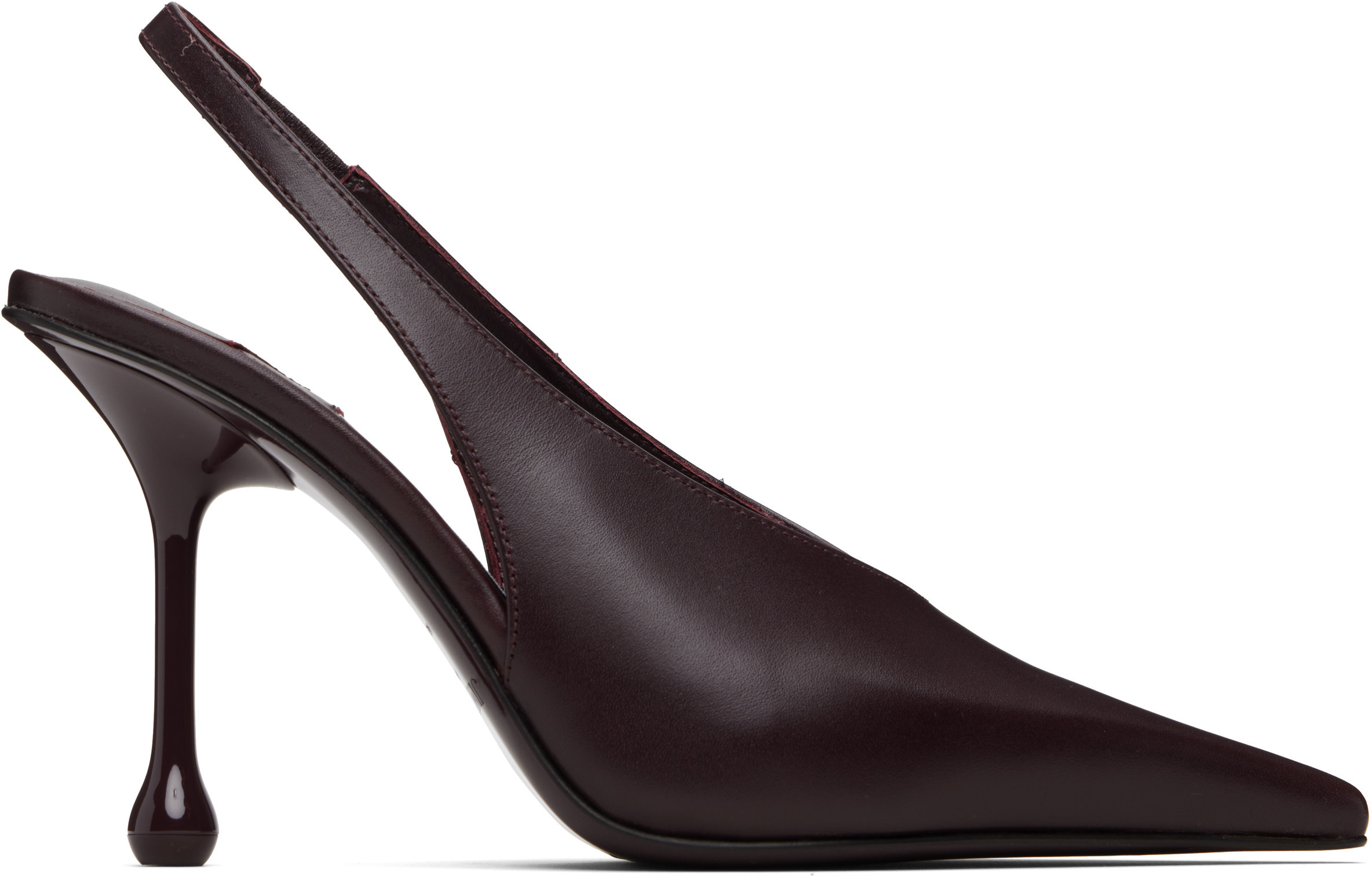 Jimmy Choo Burgundy Isa 95 Heels | SSENSE