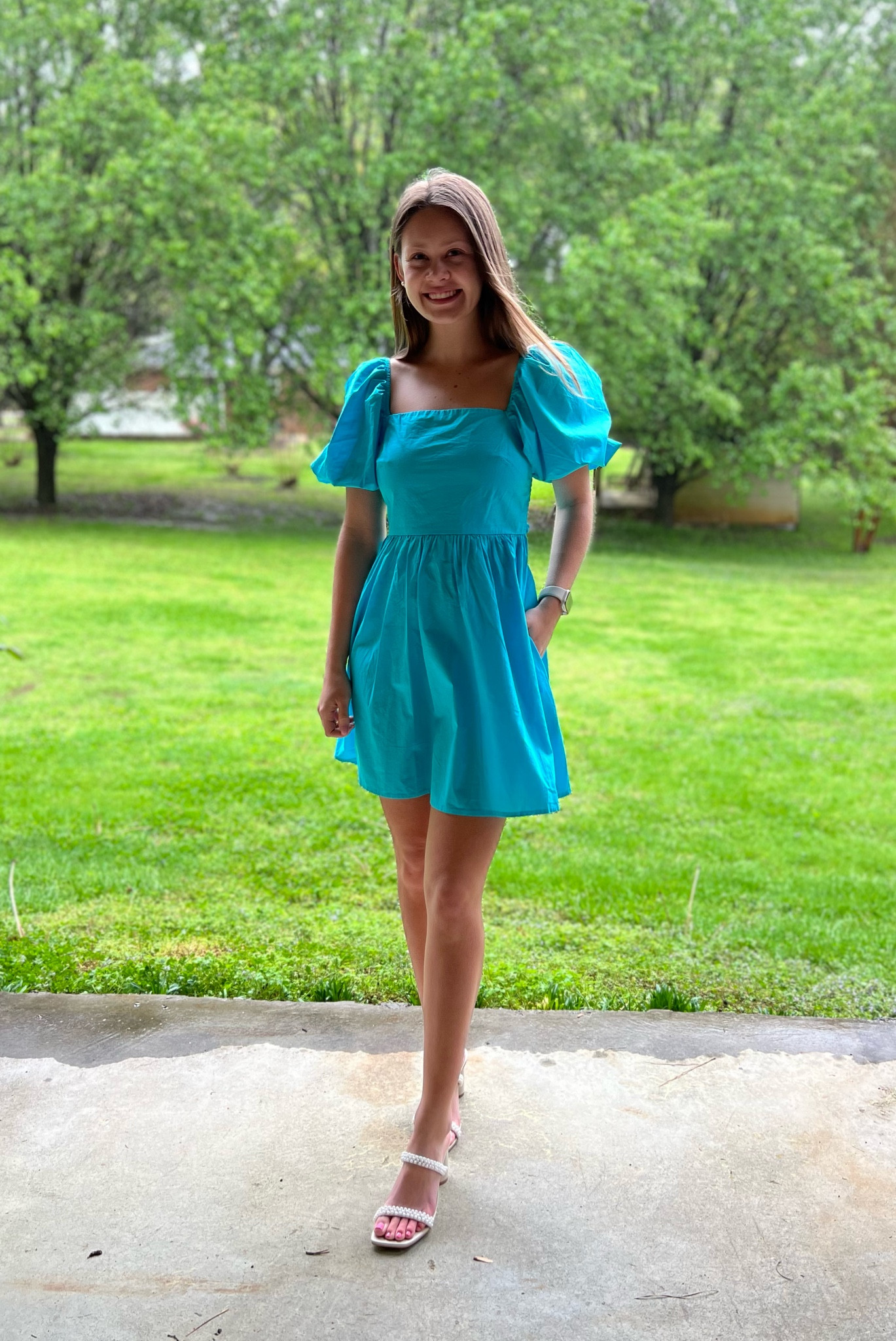 Beautiful blue dress from Target! I’m wearing an xs! The dress has pockets! Pearl heels are also from Target. Size up 1/2 a size-1 size in the shoes! 

Easter dress, Vacation dress, wedding guest dress, spring dress!

#LTKfit #LTKstyletip #LTKshoecrush