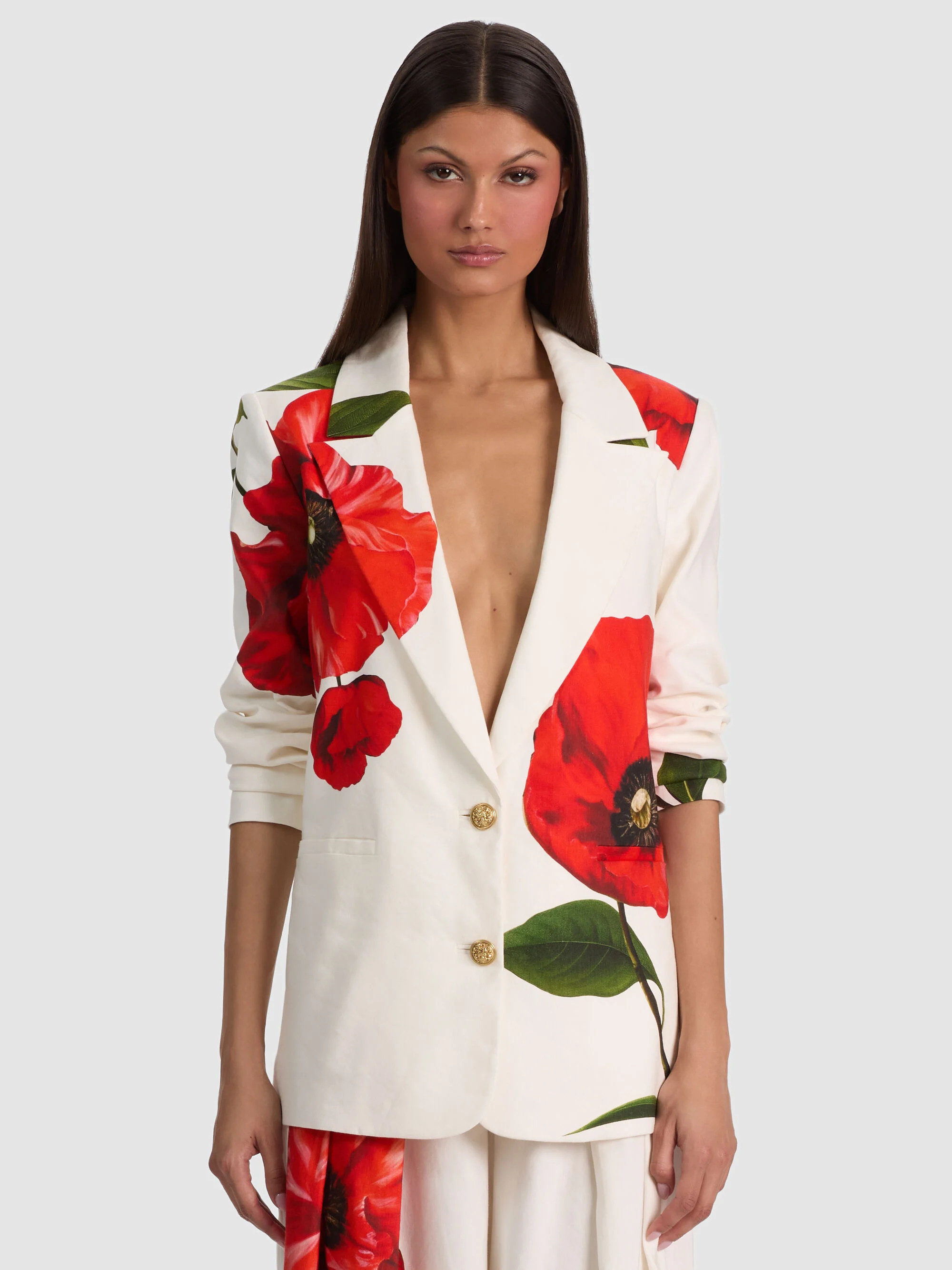 ELNA SLIM LONG BLAZER | Alice + Olivia