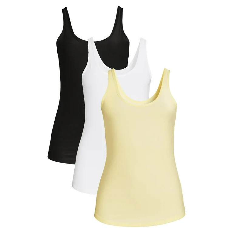No Boundaries Juniors Scoop Neck Tank Top 3-Pack - Walmart.com | Walmart (US)