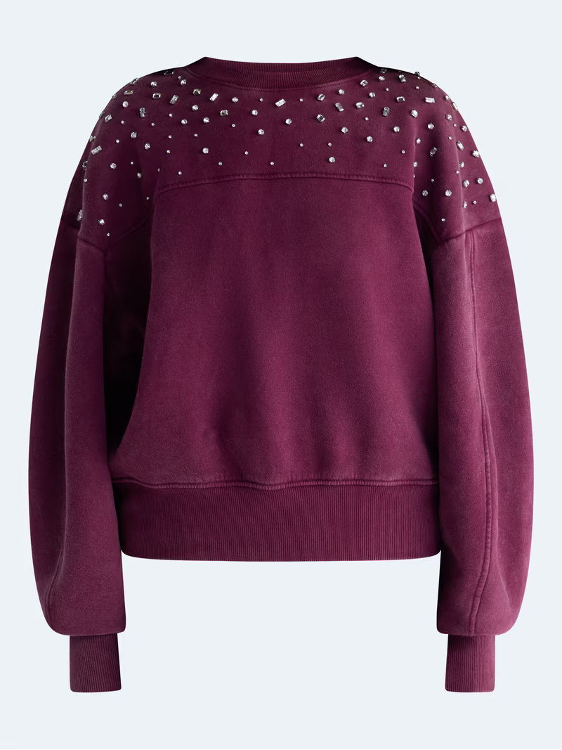 Scoop Women\u2019s and Women\u2019s Plus Embellished Crewneck Sweatshirt, Sizes XS-4X | Walmart (US)