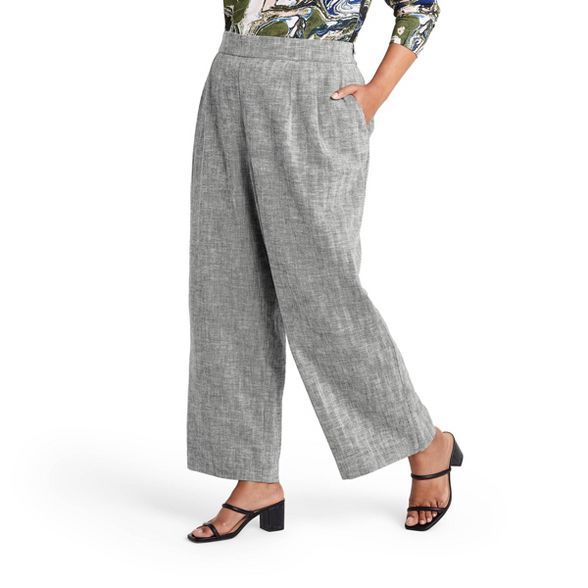 Women's Chevron High-Rise Wide Leg Tweed Pants - Rachel Comey x Target Black | Target
