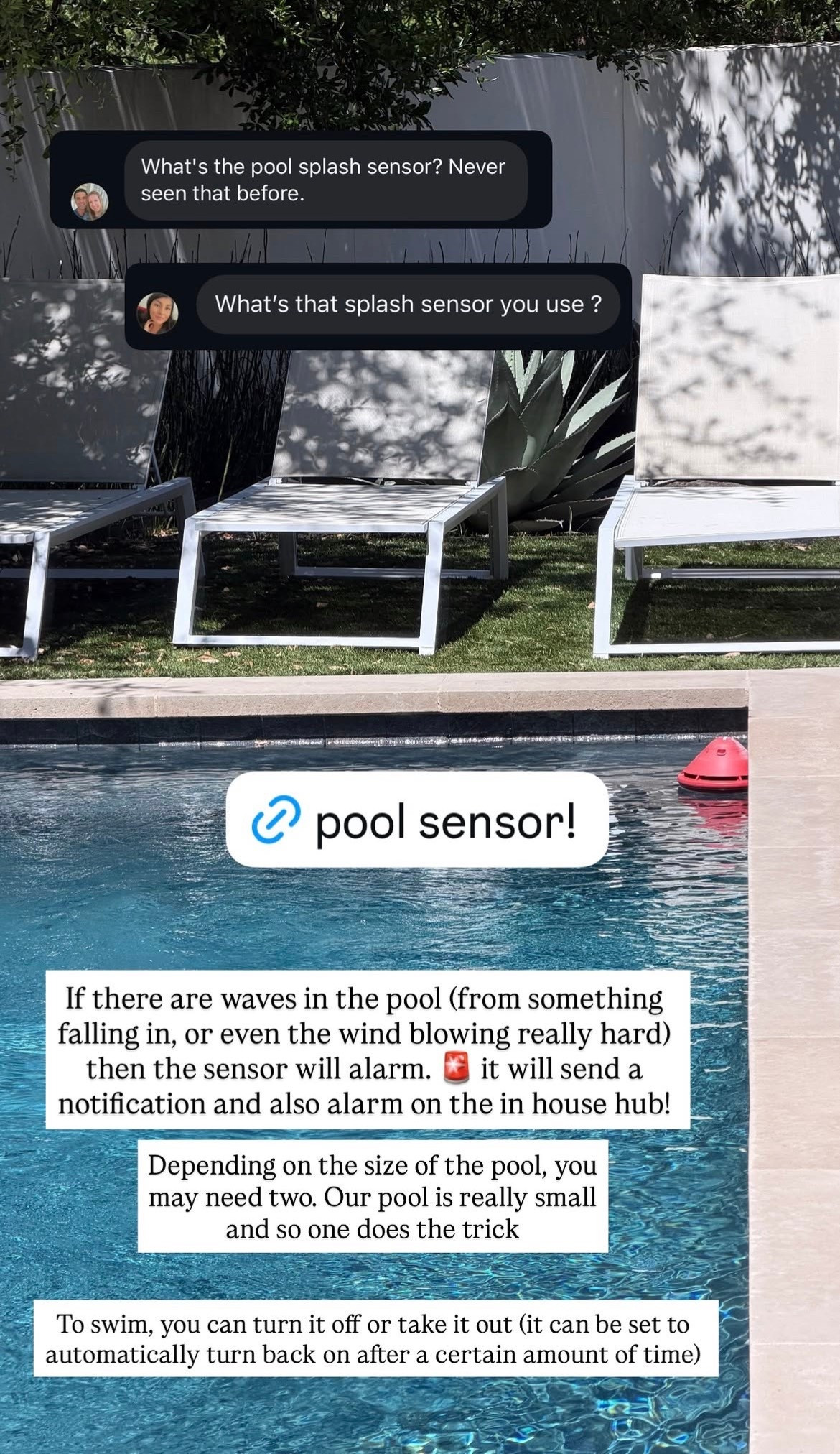 Must-have if you have children and a pool! This is our pool sender from Amazon. It alerts you if anything falls in and it’s currently 25% off

#LTKBaby #LTKmomlife #LTKKids