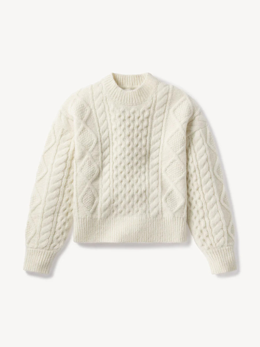 Natural Highland Alpaca Cable Crew - Buck Mason- Modern American Classics | Buck Mason