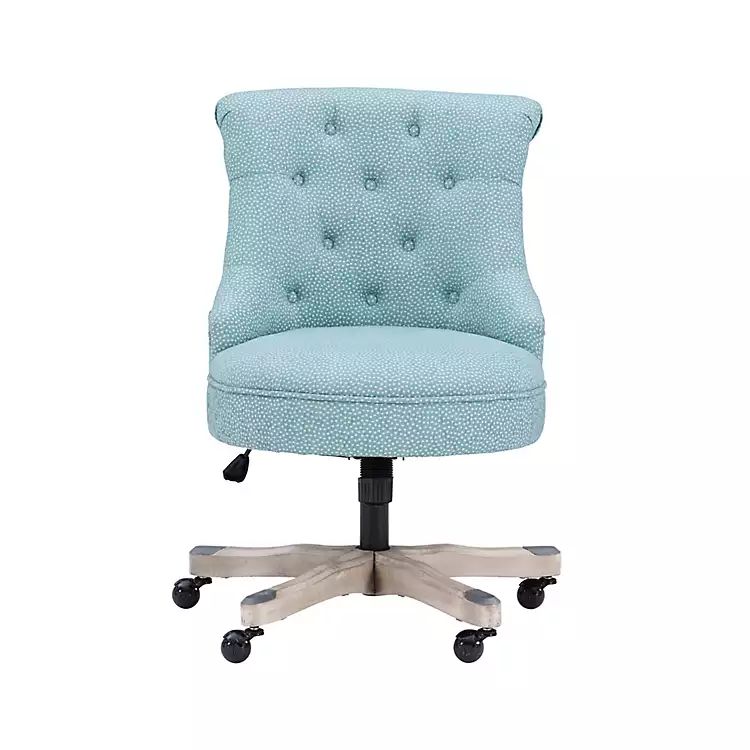 Light Blue Miller Tufted Office Chair | Kirkland's Home