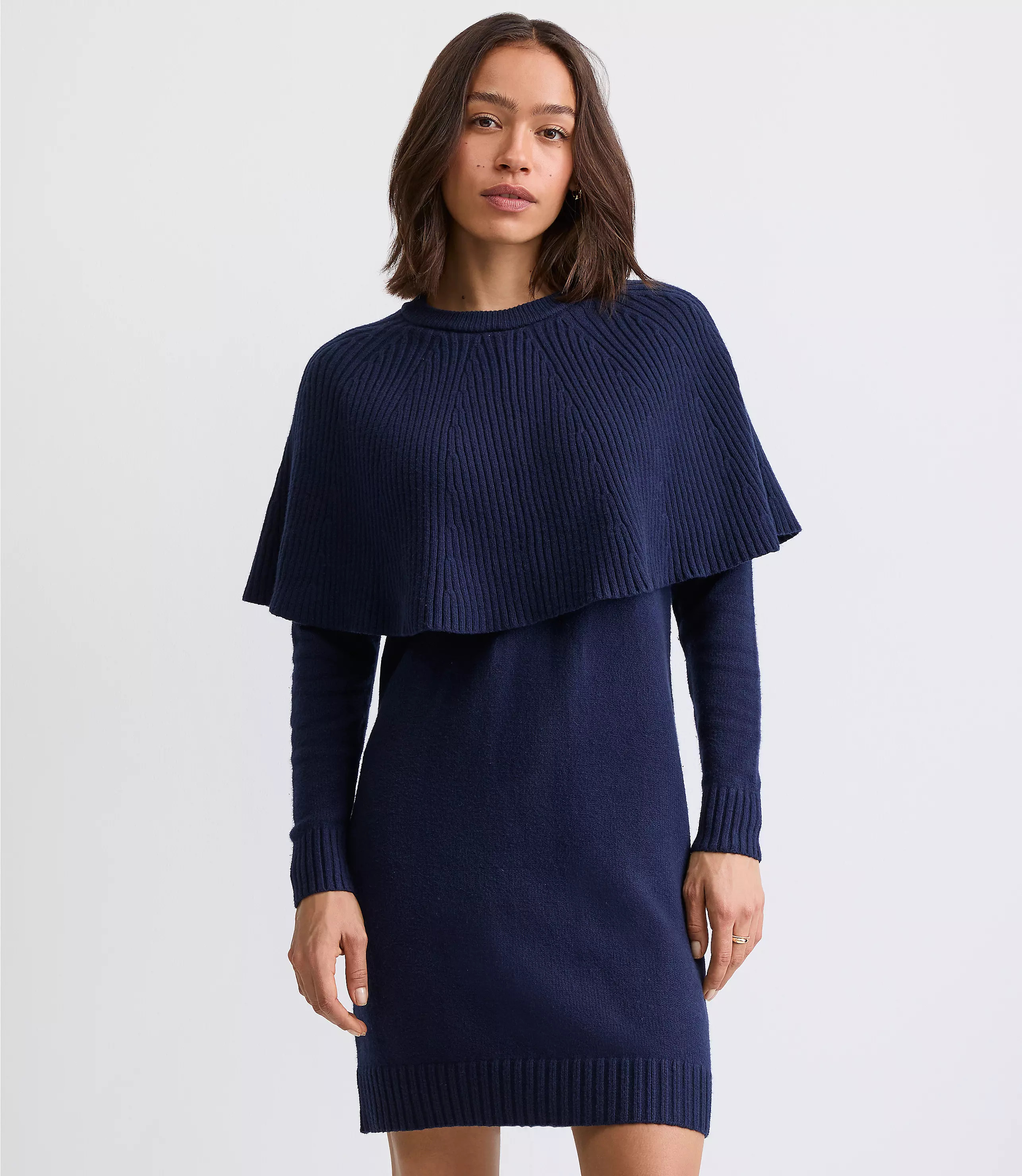 Cape Mini Sweater Dress | LOFT