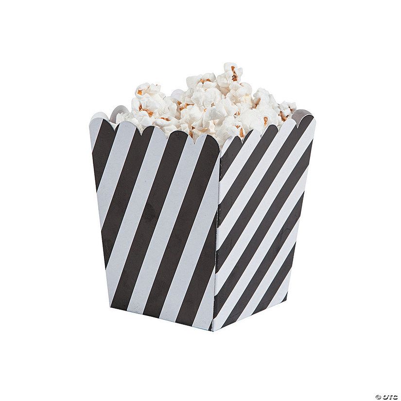 Mini Striped Popcorn Boxes - 24 Pc. | Oriental Trading Company