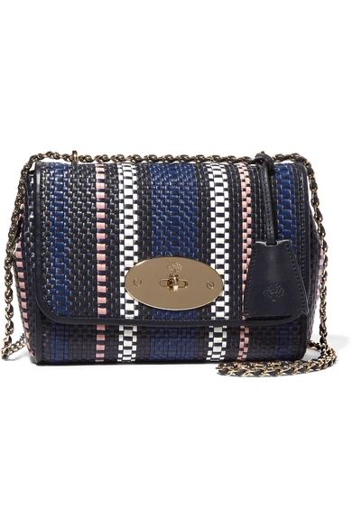 Lily small woven raffia and leather shoulder bag | NET-A-PORTER (US)