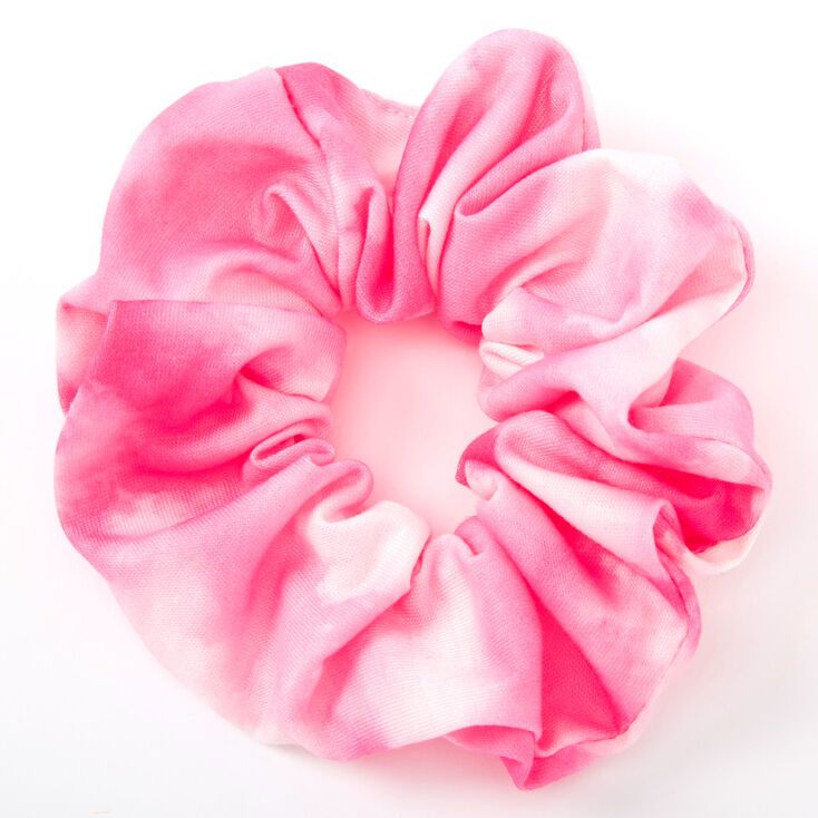 Medium Tie Dye Hair Scrunchie - Pink | Claire's (US)