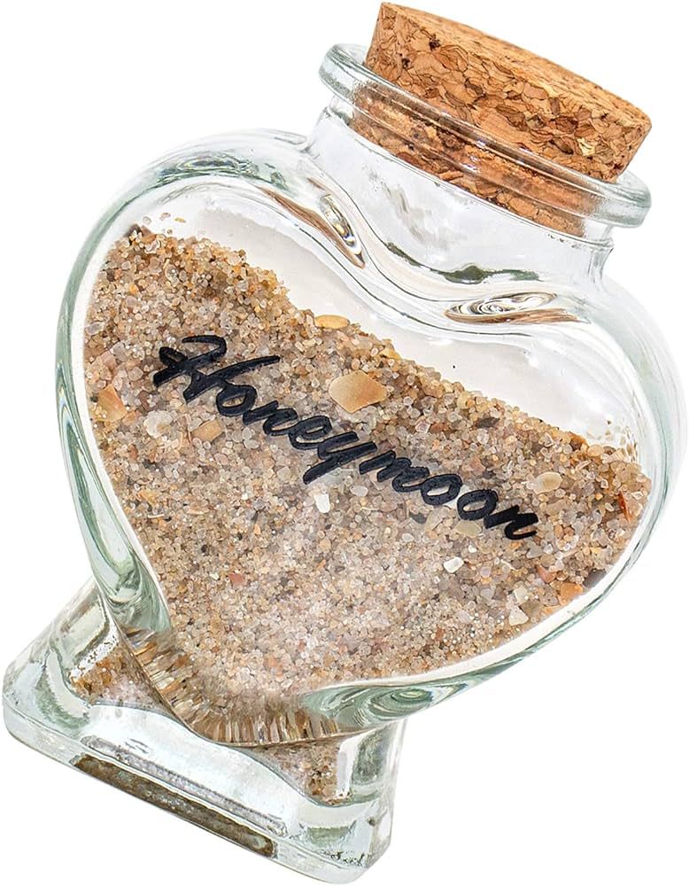 Hand Lettered Honeymoon Sand Keepsake Jar - Honeymoon Souvenir Gift for Newlywed - Travel Gift Id... | Amazon (US)