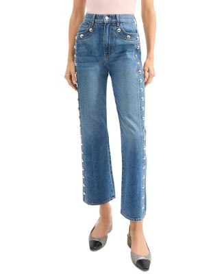 Dylan High Rise Ankle Straight Leg Jeans in Stoned Serendipity | Bloomingdale's (US)