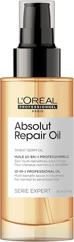 L'Oreal Professionnel Absolut Repair 10-in-1 Oil | Multi-Benefit for Dry & Damaged Hair | Repairs... | Amazon (US)