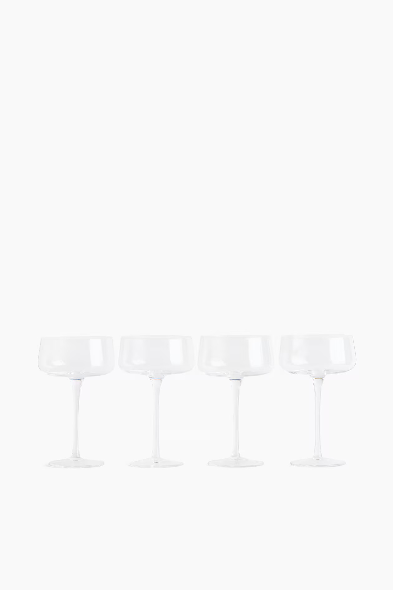 4-Pack Tall Coupe Glasses | H&M (US + CA)