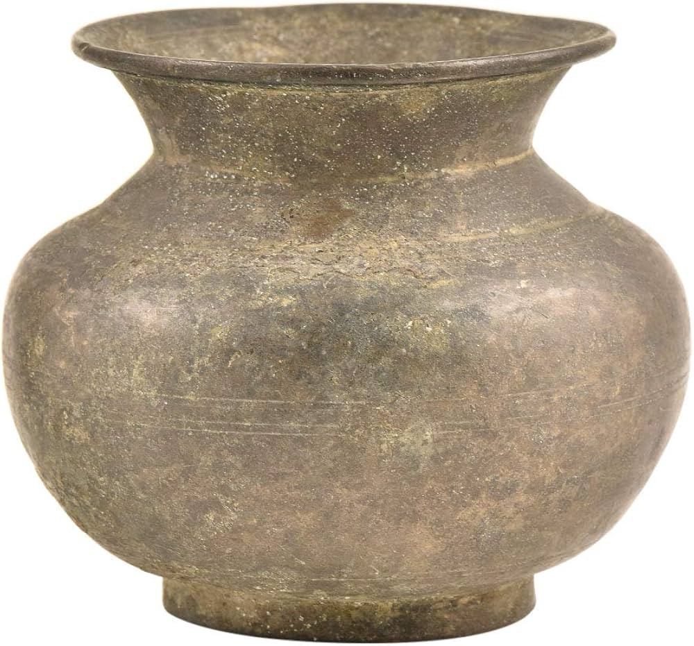 Indian Shelf Vocalforlocal Handmade Vintage Brass Plain Hand Crafted Solid Water Storage Pot Pack... | Amazon (US)