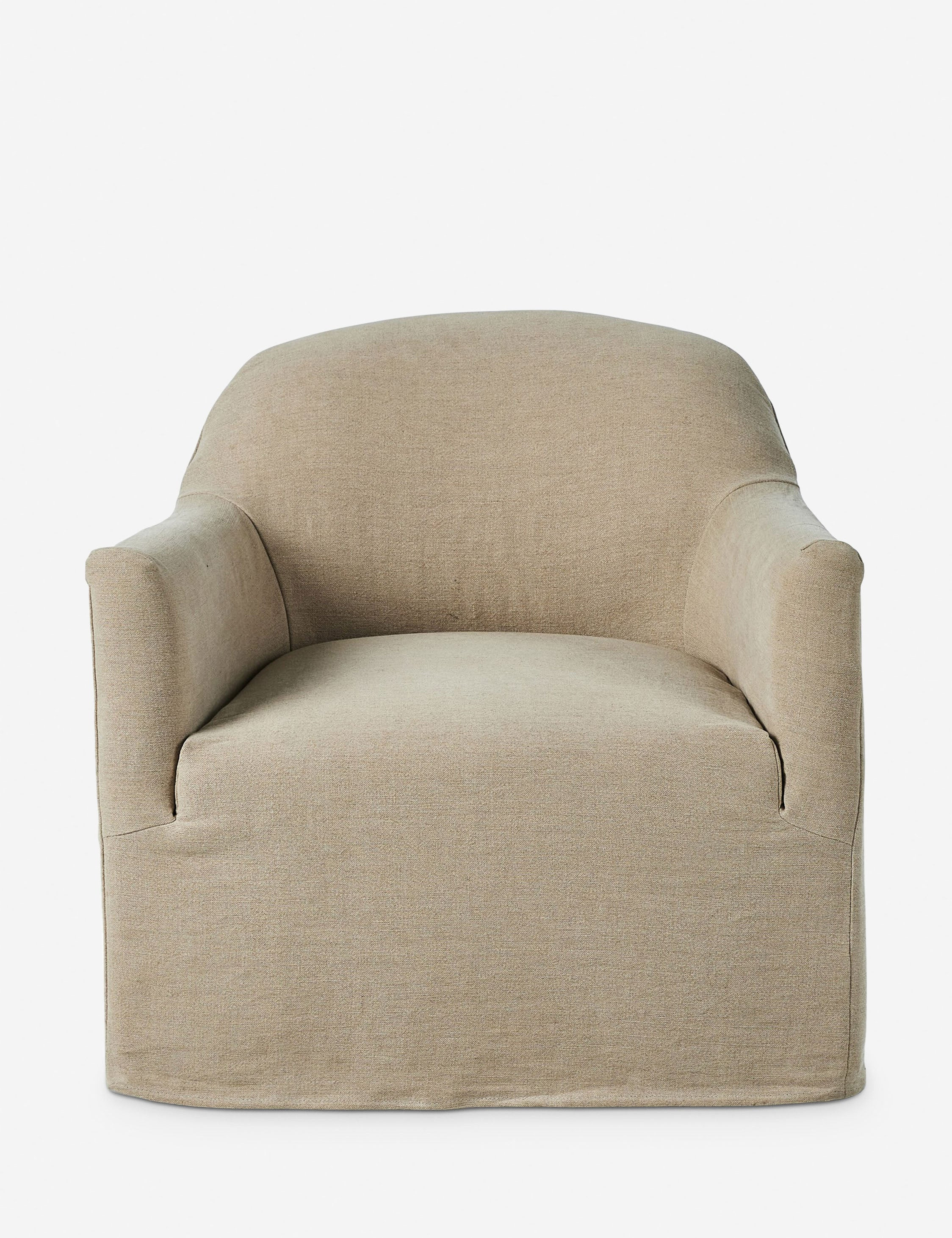 Lowell Slipcover Swivel Chair | Lulu and Georgia 