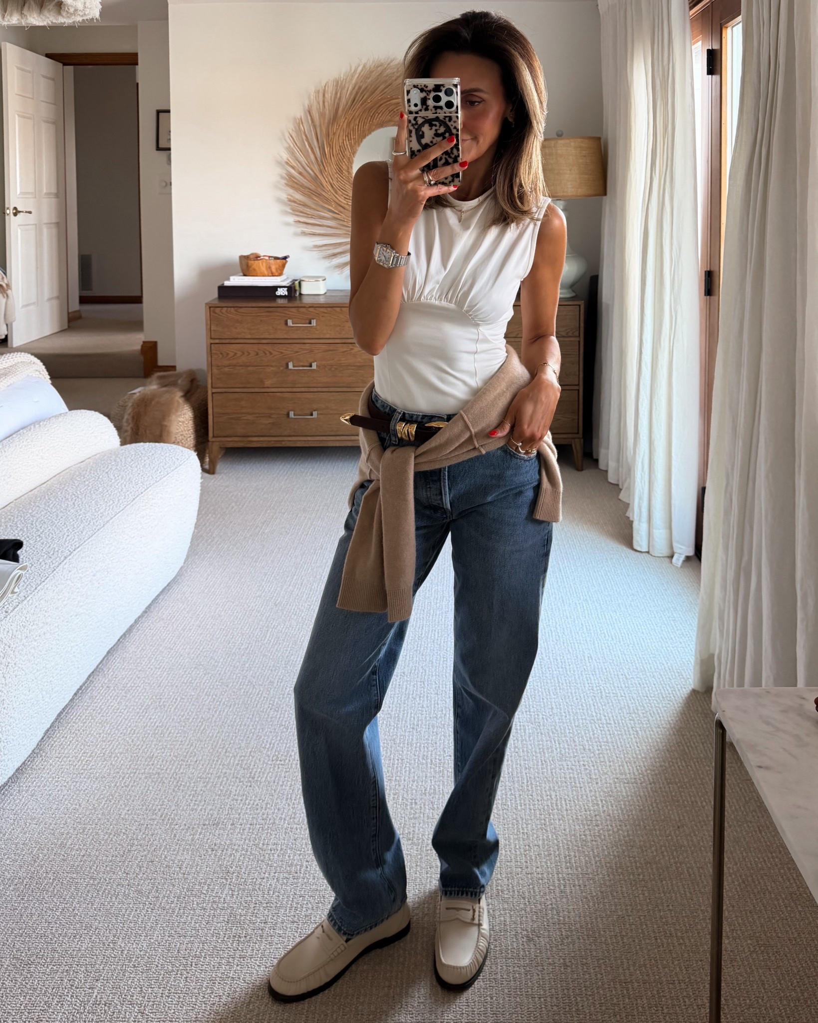 How I styled this elevated tank with my favorite Frame jeans from @Anthropologie. So many ways to style this look! Loving my everyday loafers and a cashmere sweater for a winter look!

#LTKootd #LTKOver40 #LTKSeasonal