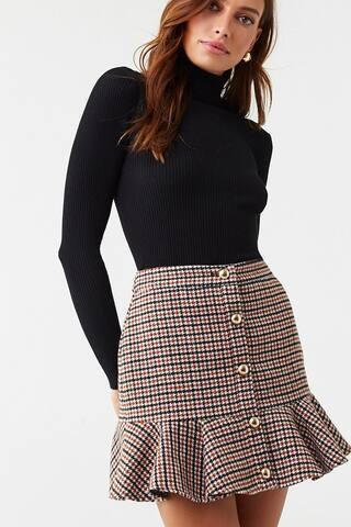 Tweed Houndstooth Mini Skirt | Forever 21 (US)