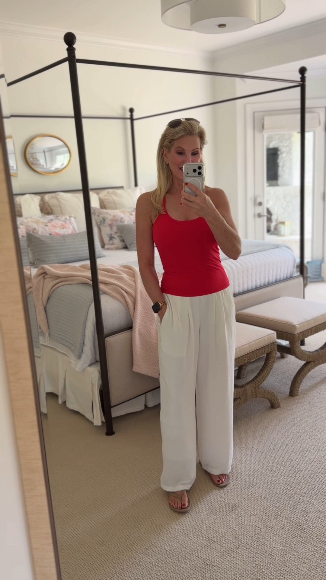 Easy beach vacation and everyday summer outfit with Palazzo pants. Dress up or down. Use as a beach or pool coverup. No wrinkle travel pants.

#LTKOver40 #LTKTravel #LTKSeasonal