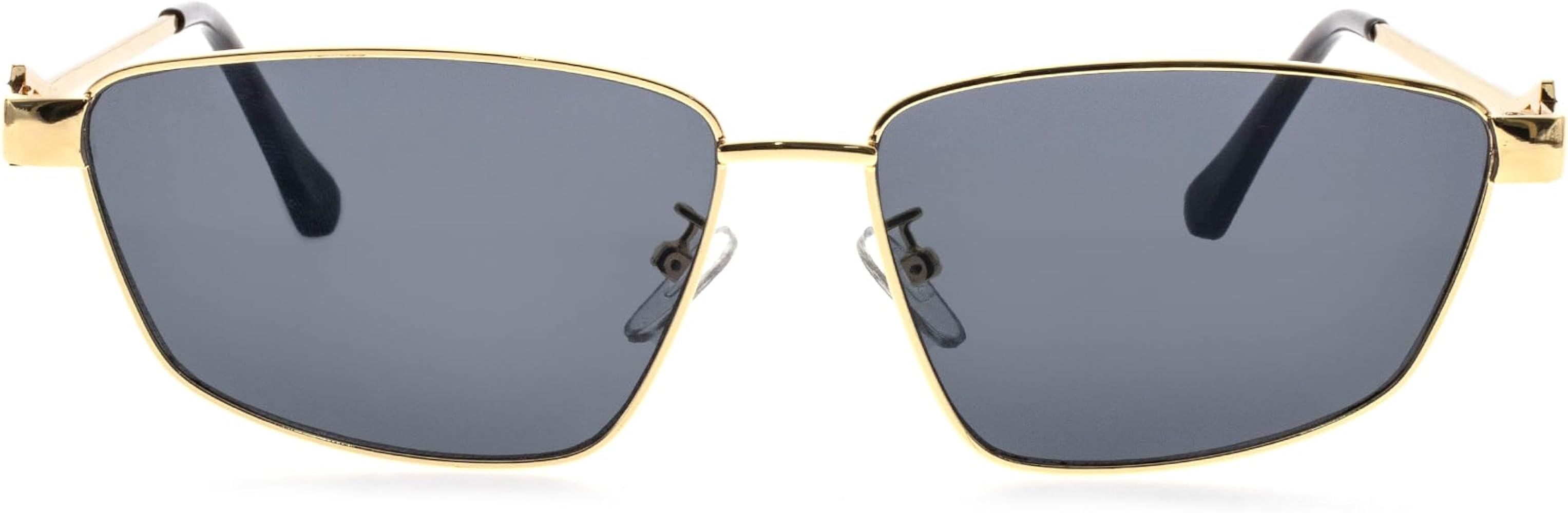 FAA'N Square Y2k Sunglasses Womens Men Trendy Retro Metal Designer Shades Sun Glasses | Amazon (US)