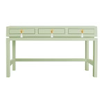 Hamilton Desk with Brass Floral Tassel Hardware | Lo Home by Lauren Haskell Designs