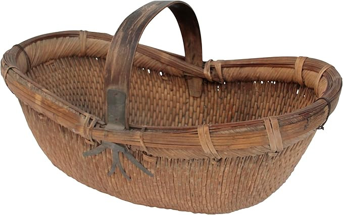 Artissance 26" Vintage Willow Basket, Handcrafted Rustic Storage Organizer, Natural Woven Decorat... | Amazon (US)