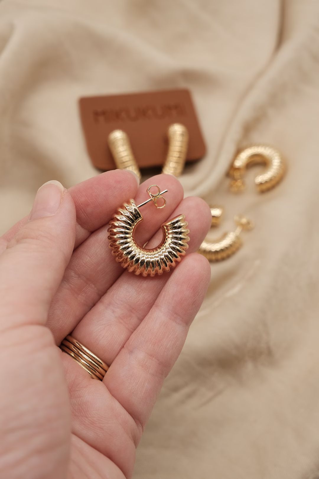 Gold Hoop Coil Earrings 18K Gold Filled Everyday Earrings - Etsy | Etsy (US)
