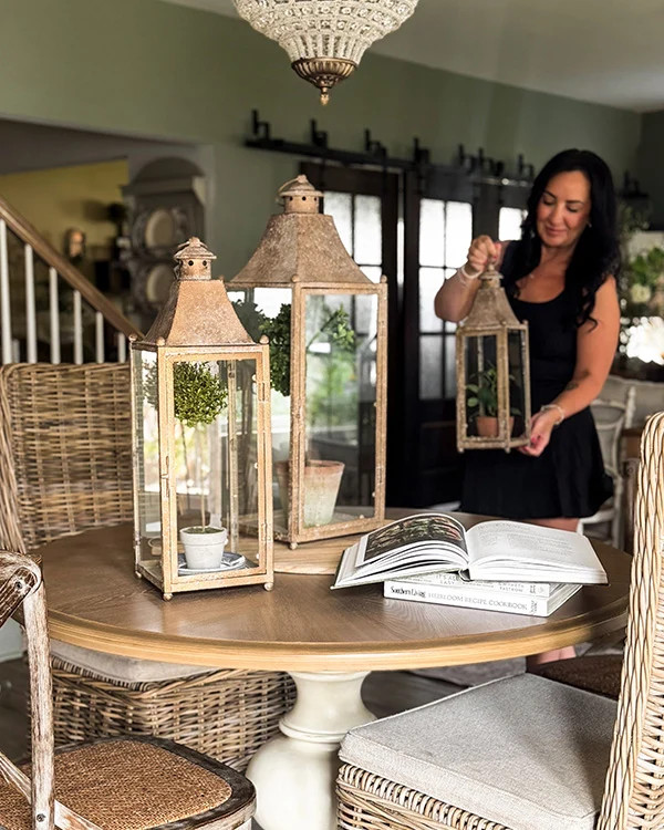 Artisan Graduated Metal & Glass Candle Lanterns, Set of 3 | Decor Steals