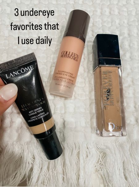The 3 Undereye products I use daily. To brighten and conceal. 
@colleenrothschild Illuminating tinted eye cream to brighten & conceal fine lines 
@lancomeofficial Effacerness concealer to coverup dark circles 
@dior Forever skin correct to conceal 

#LTKstyletip #LTKbeauty #LTKunder50