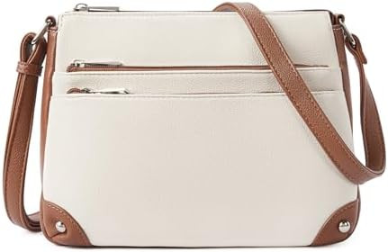 WESTBRONCO Crossbody Bags for Women, Medium Size Shoulder Handbags, Satchel Purse with Multi Zipp... | Amazon (US)