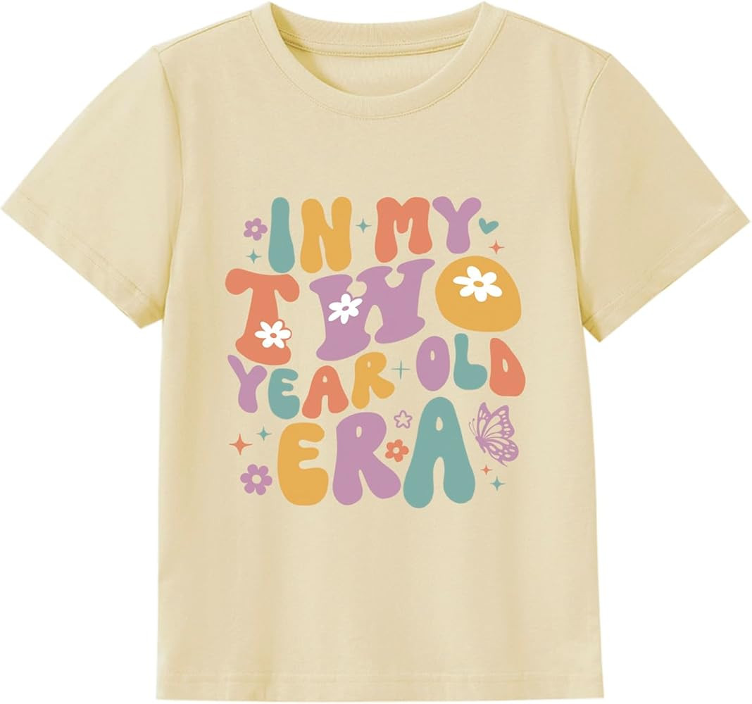Camiseta de cumpleaños para niñas 2, 3, 4, 5, 6, para niñas, para el día B, camiseta de manga... | Amazon (US)