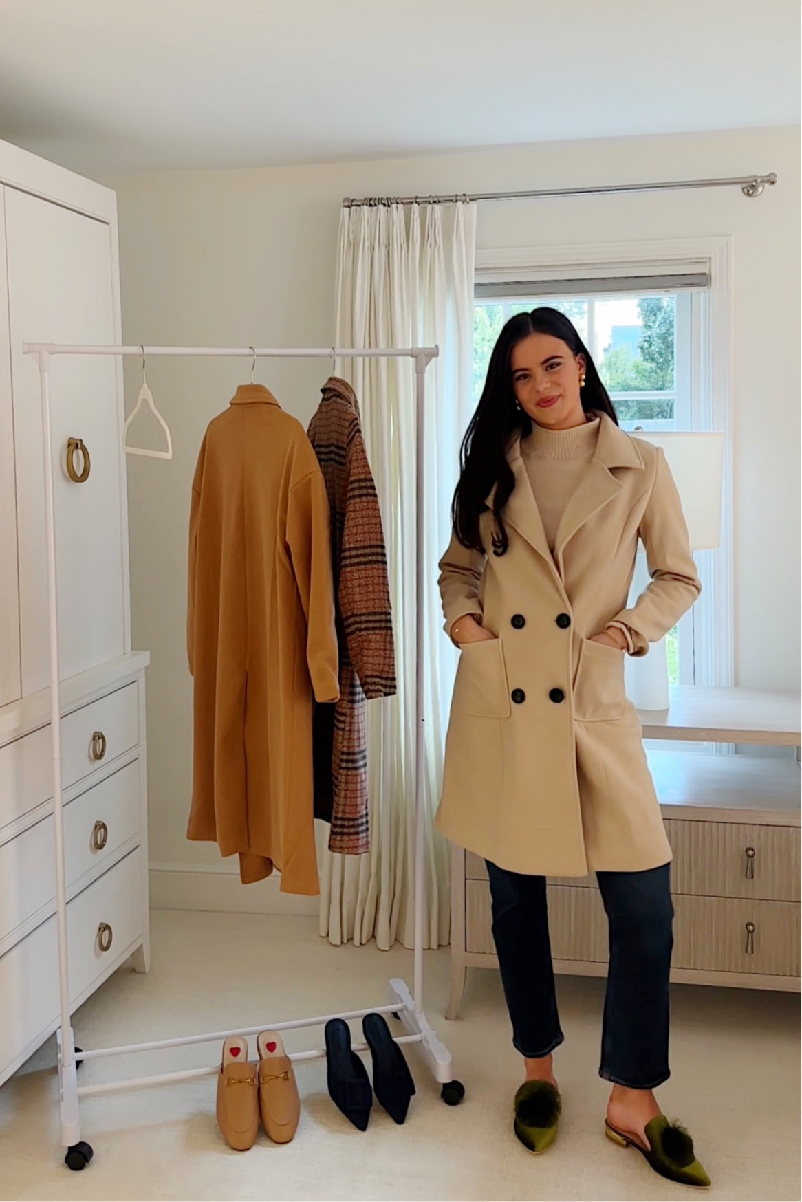 Amazon coat and loafers! Love the little poof on these gorgeous green pointed mules! 

#LTKxPrime #LTKU #LTKSeasonal