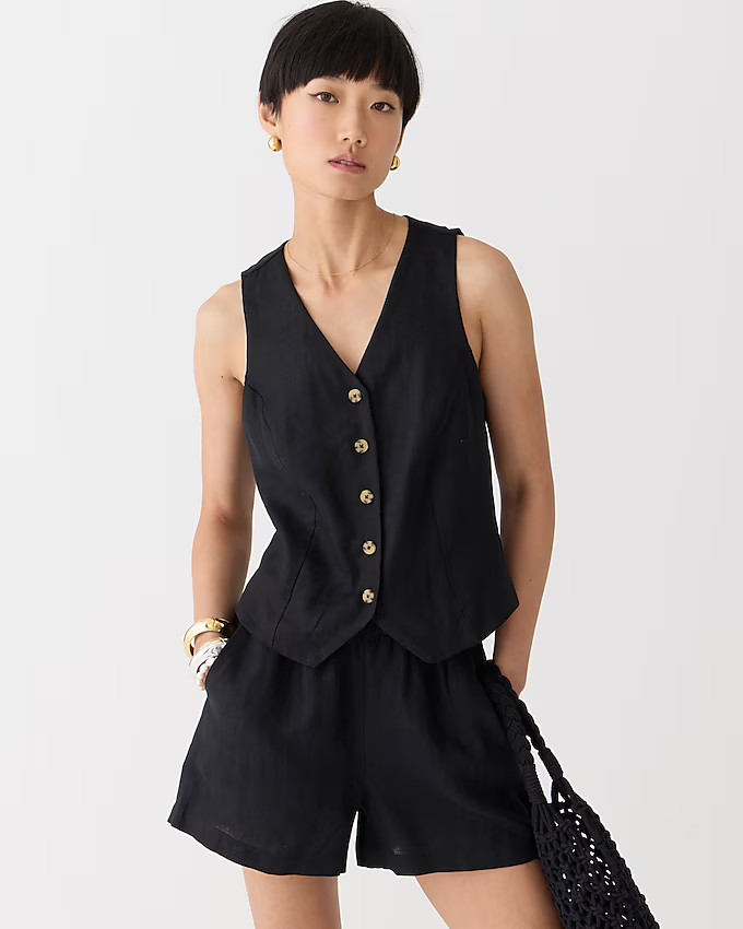 Slim-fit vest in linen | J. Crew US