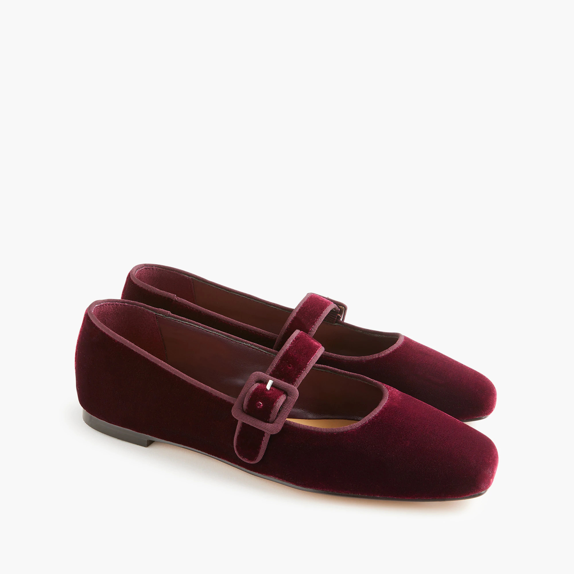 Velvety square-toe Mary Jane flats | J.Crew Factory