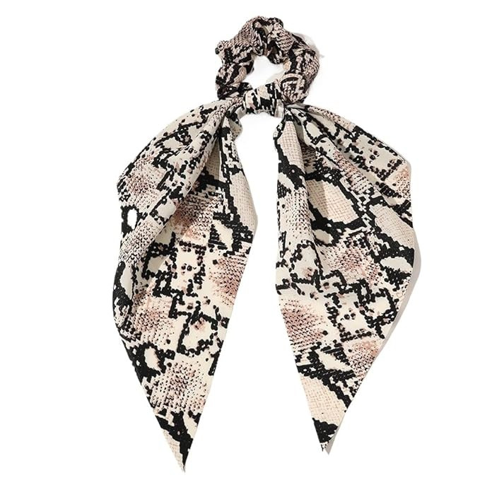 Knotted Streamers, Satin Large Intestine Rings, Monochrome Silky Square Scarf, Hair Ring, Ladies ... | Amazon (US)