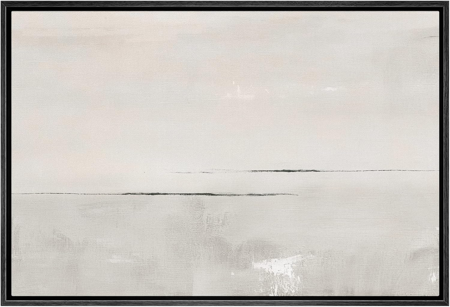 SIGNWIN Framed Canvas Print Wall Art Gray Watercolor Pastel Landscape Abstract Shapes Illustratio... | Amazon (US)