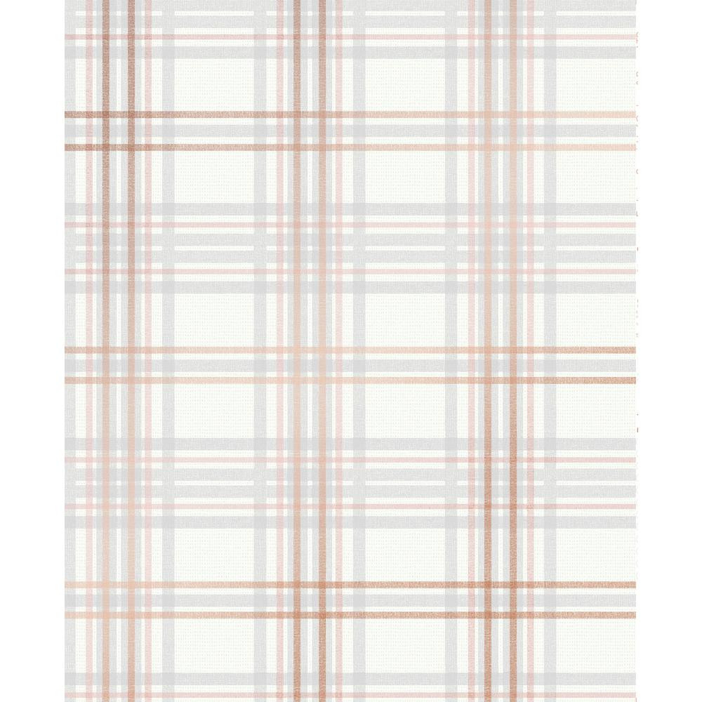 Highland Country Tartan Pink Removable Wallpaper | The Home Depot