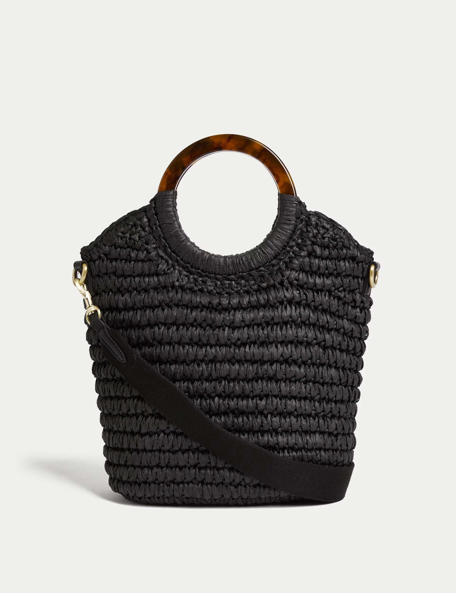 Straw Resin Handle Cross Body Grab Bag | Marks & Spencer (UK)