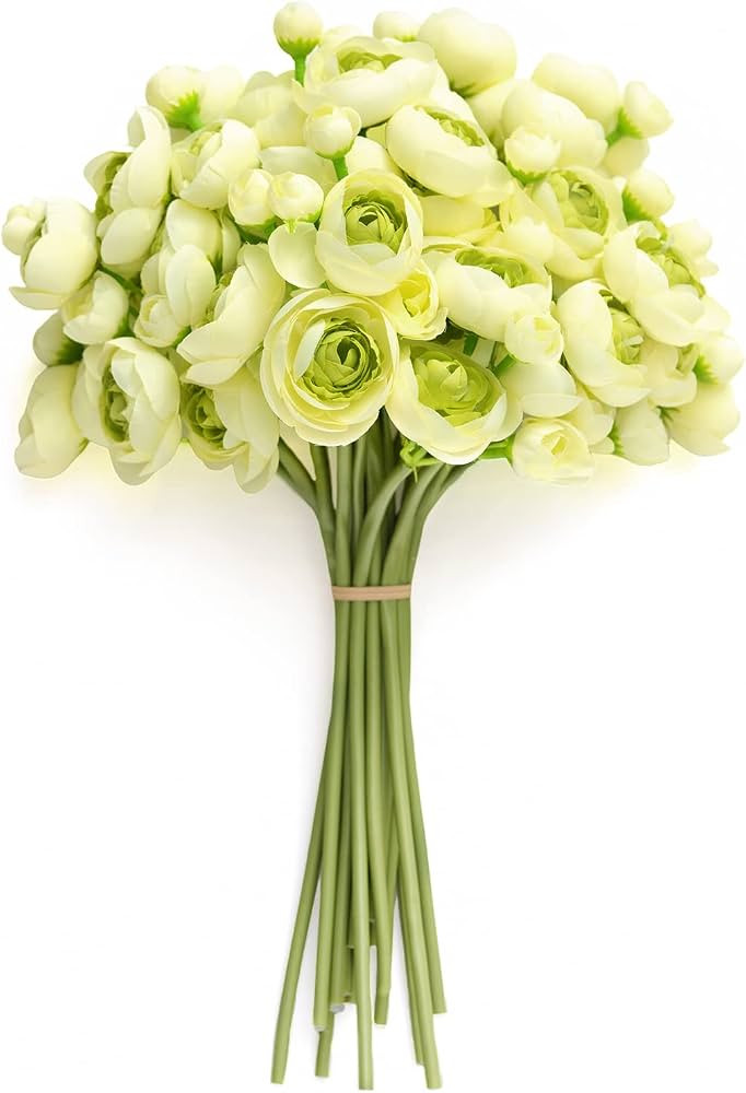 Ling's Moment Ranunculus Artificial Flower, Faux Silk Mini Ranunculus Flowers for DIY Bouquet, Bu... | Amazon (US)