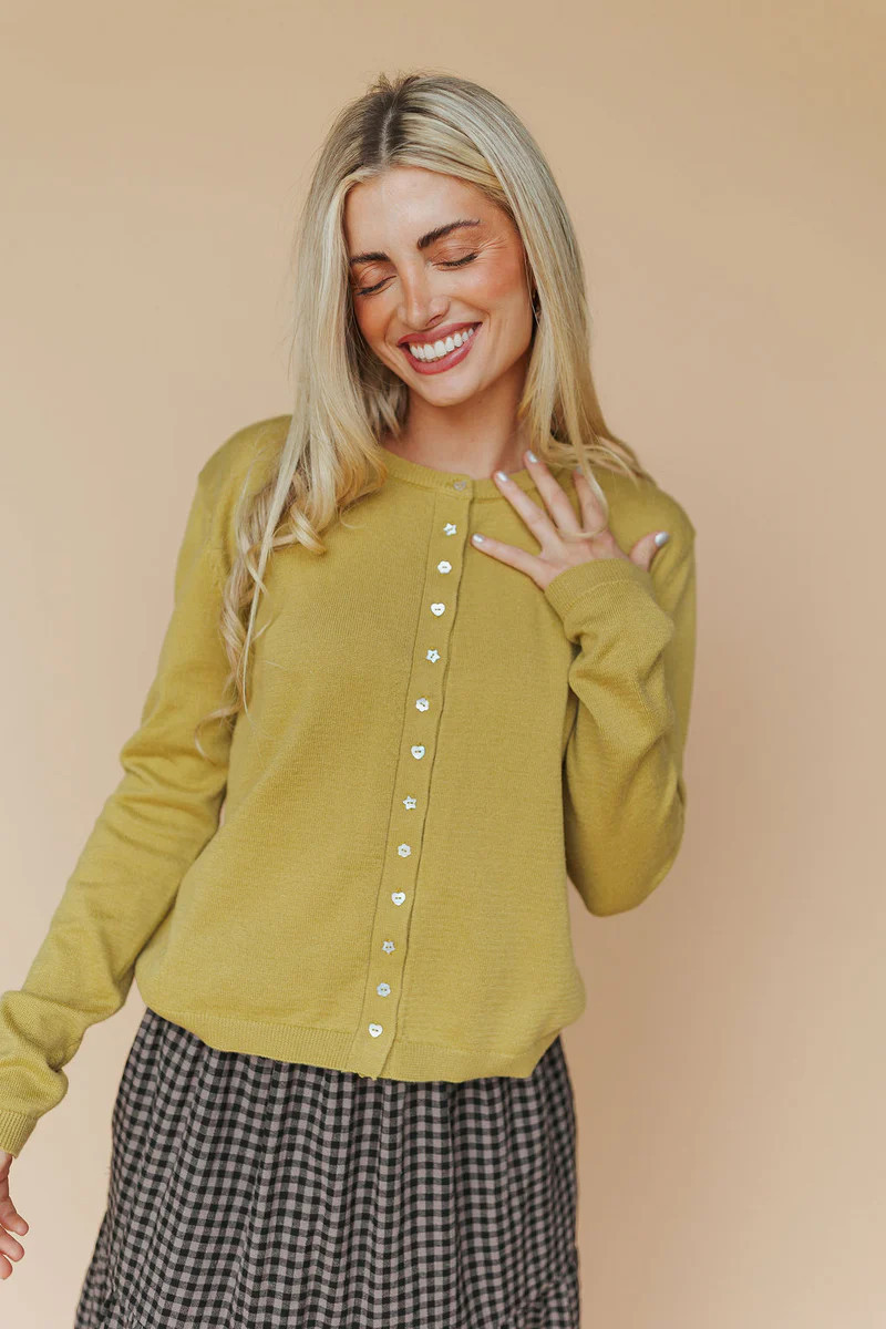 Blythe Cardigan in Chartreuse | Henly