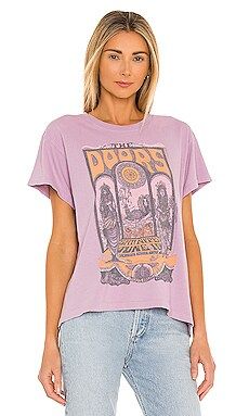DAYDREAMER The Doors Concert Poster Tour Tee in Dusty Orchid from Revolve.com | Revolve Clothing (Global)