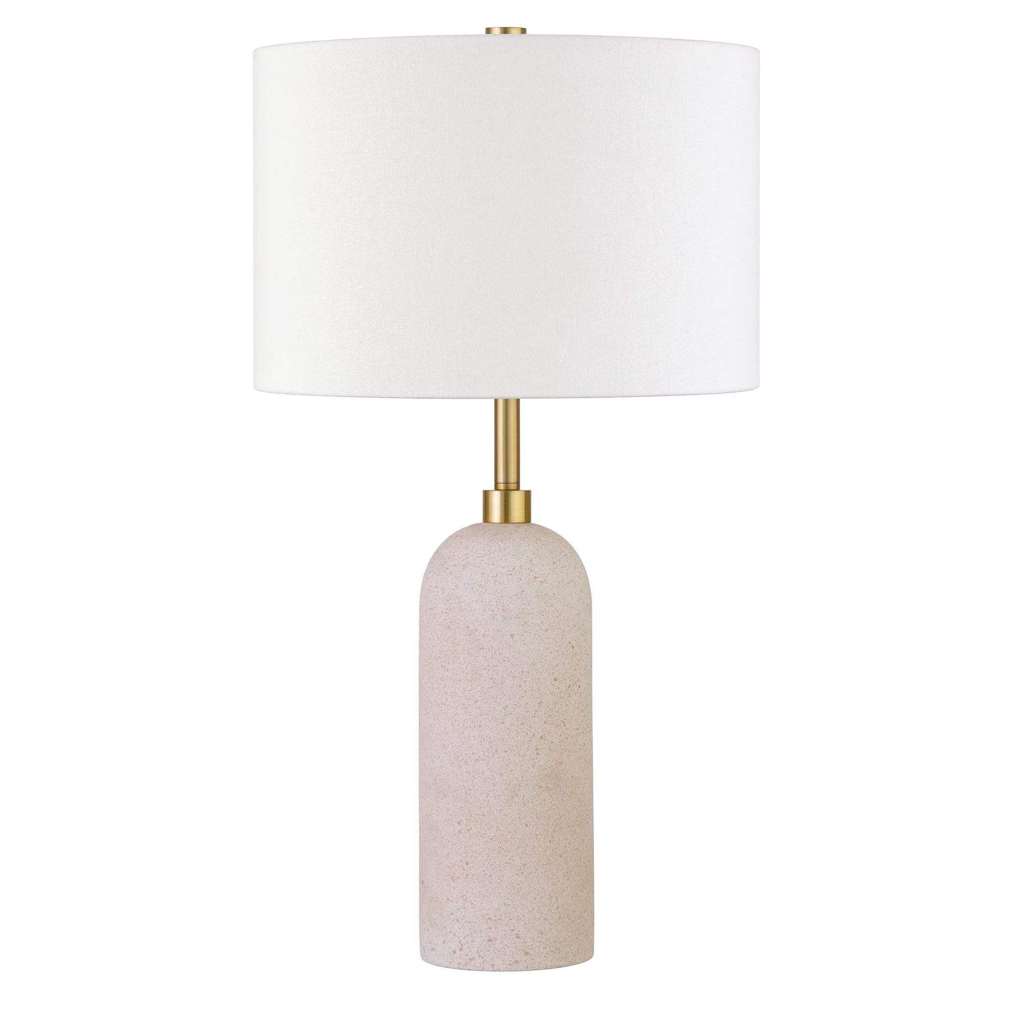Evelyn&Zoe Ramona 22" Modern Ceramic Table Lamp with White Drum Fabric Shade | Walmart (US)